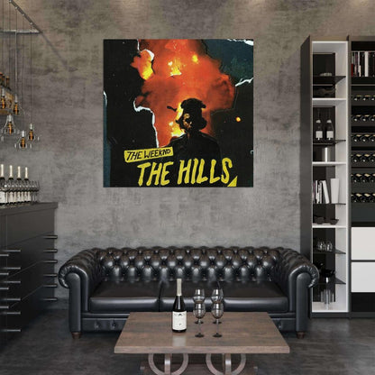 The Weeknd "The Hills" Music Album HD Cover Art Poster