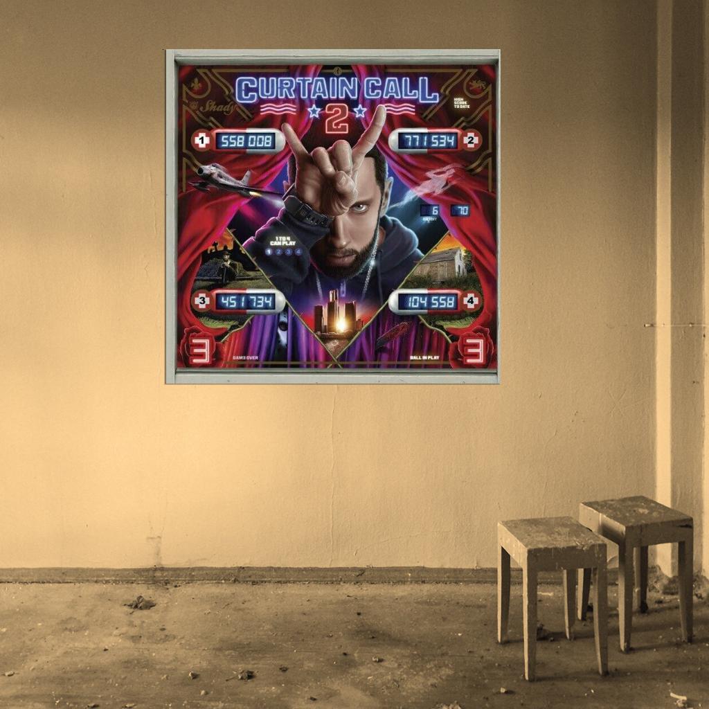 Eminem "Curtain Call Music Album HD Cover Art Print Poster