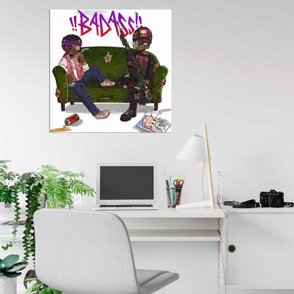 Lil Uzi Vert "BADASS" Music Album HD Cover Art Print Poster