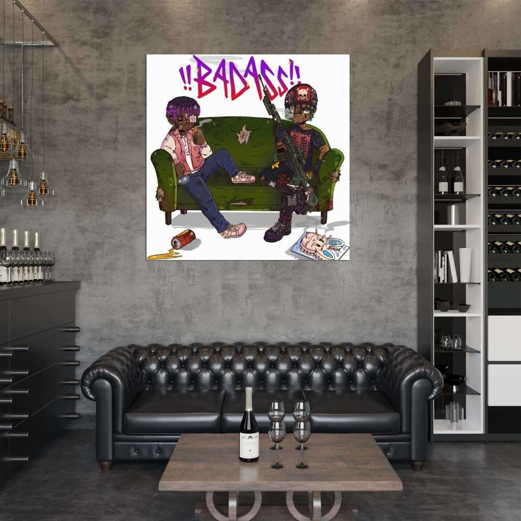 Lil Uzi Vert "BADASS" Music Album HD Cover Art Print Poster