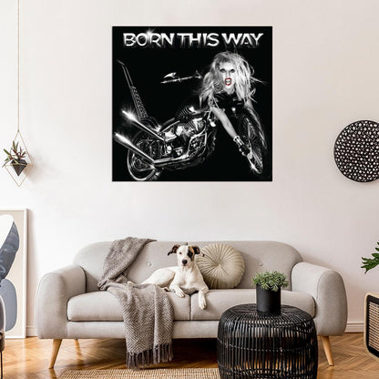 Lady Gaga "Born This Way" Album HD Cover Art Print Poster