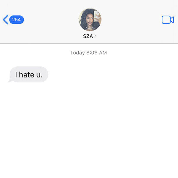 SZA "I Hate U" Music Album HD Cover Art Poster