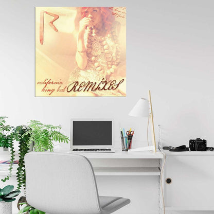 Rihanna "California King Bed" Album HD Cover Art Print Poster