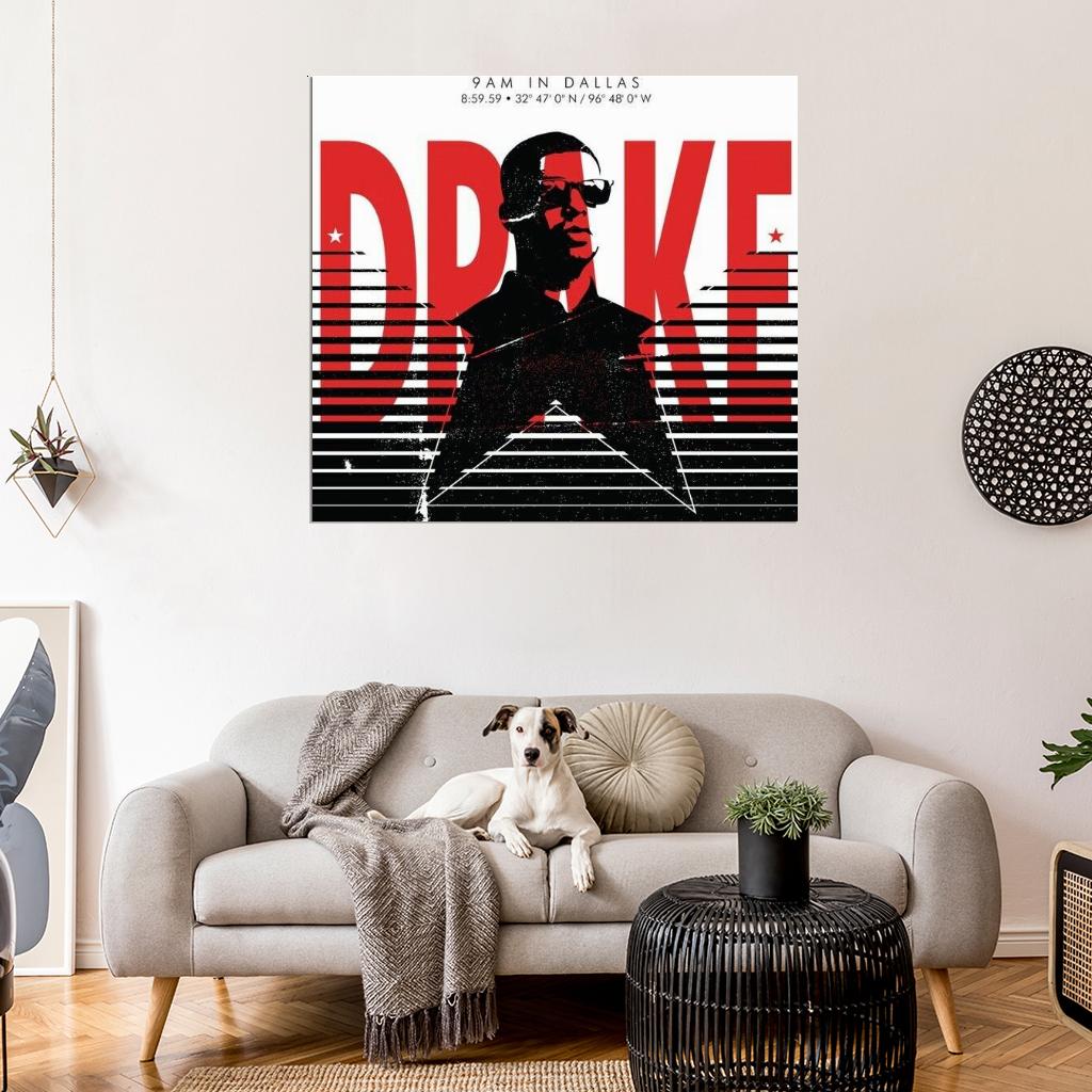 Drake "9AM In Dallas" Music Album HD Cover Art Poster