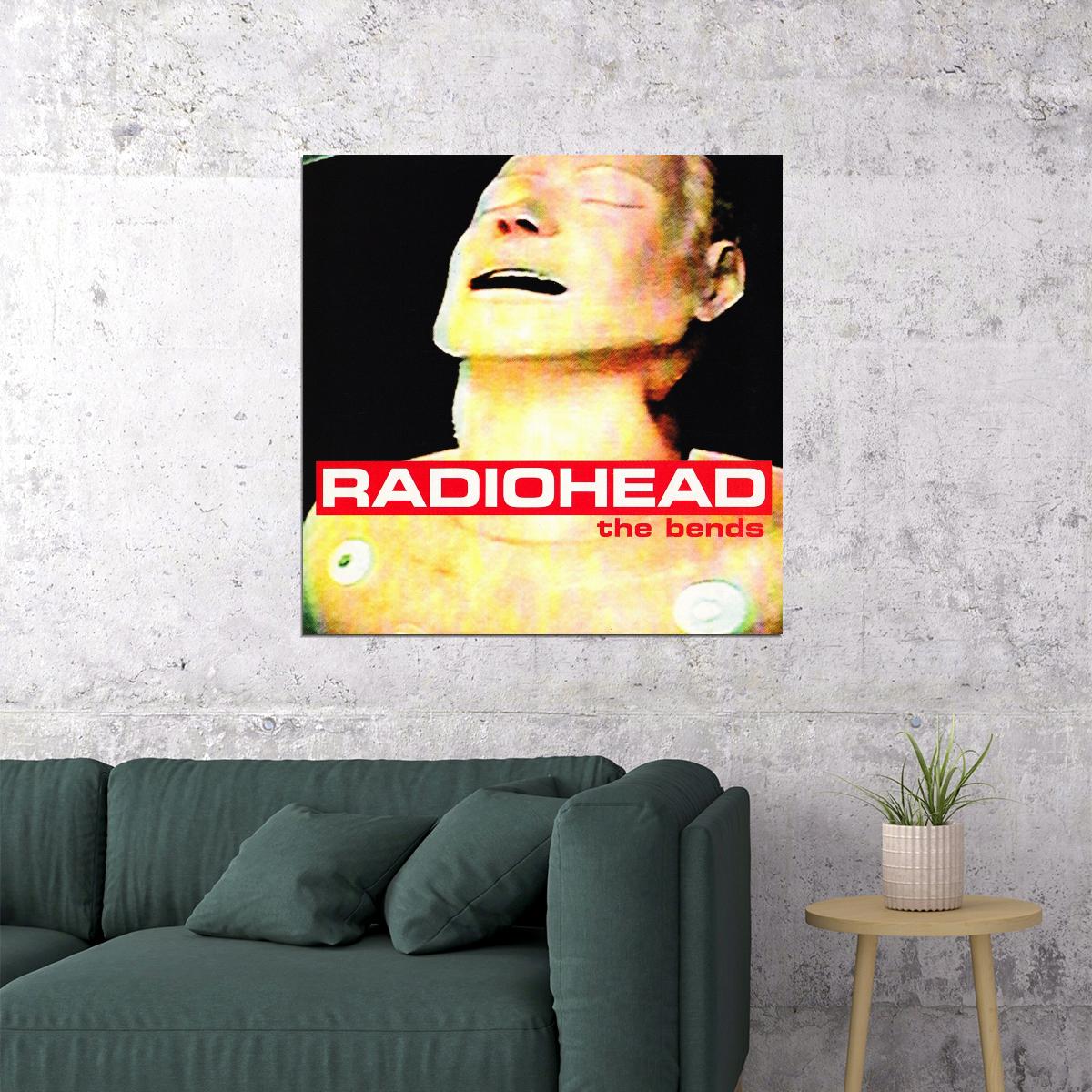 Radiohead The Bends Album Cover Art Alternative Rock Music Poster Band Wall Print