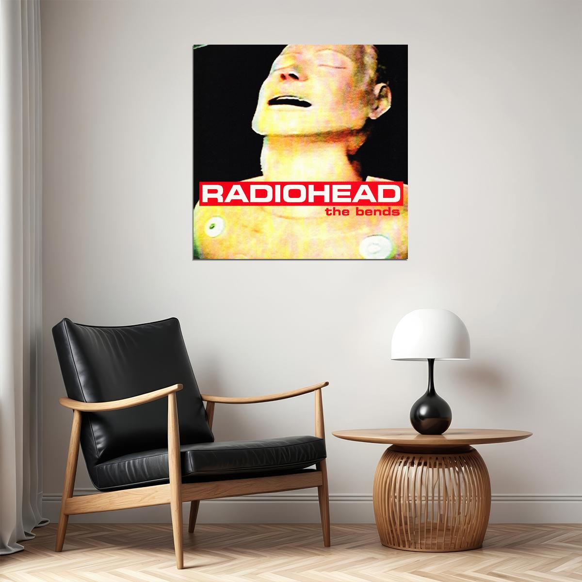 Radiohead The Bends Album Cover Art Alternative Rock Music Poster Band Wall Print