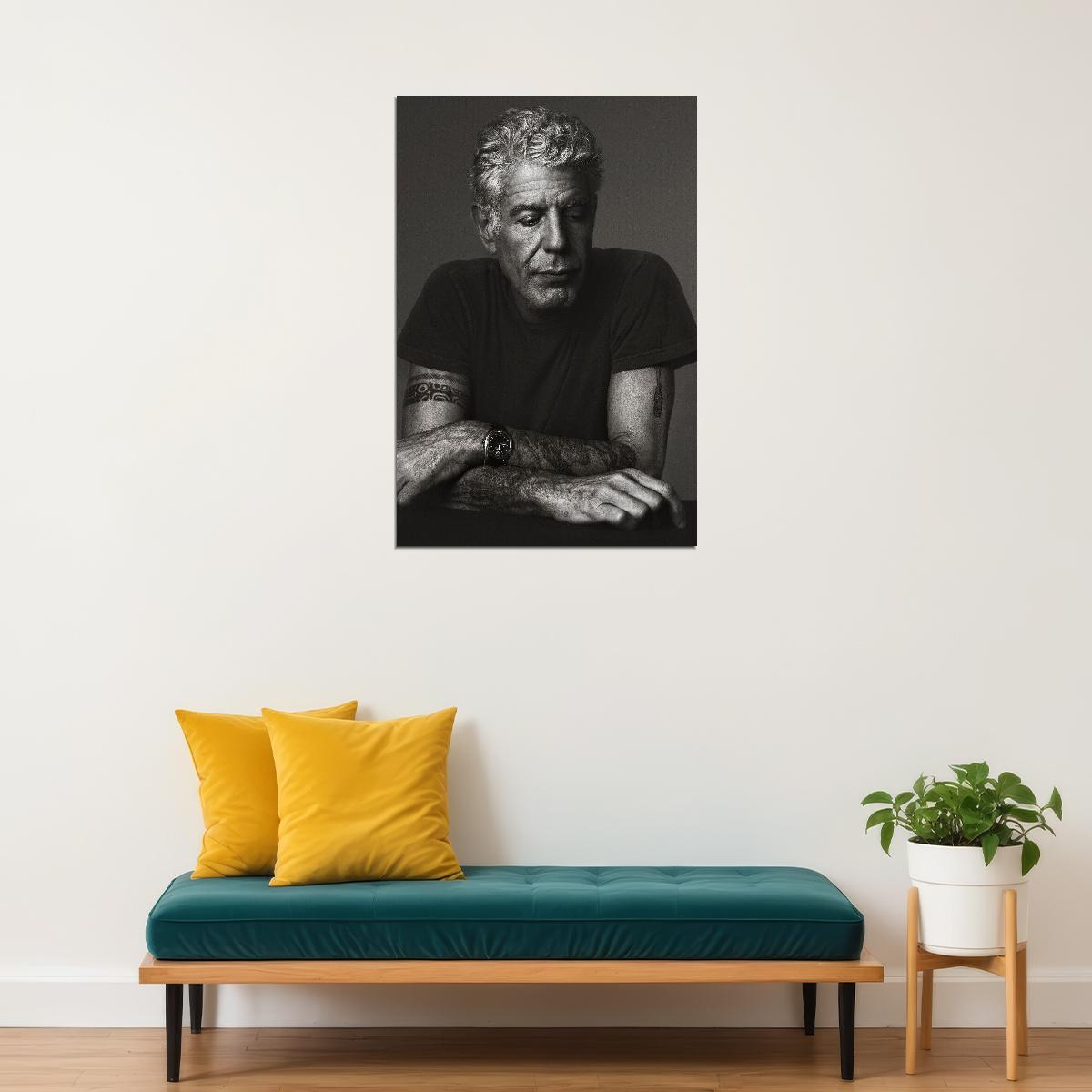 Anthony Bourdain Poster Celebrity Chef Wall Art Travel Host Print