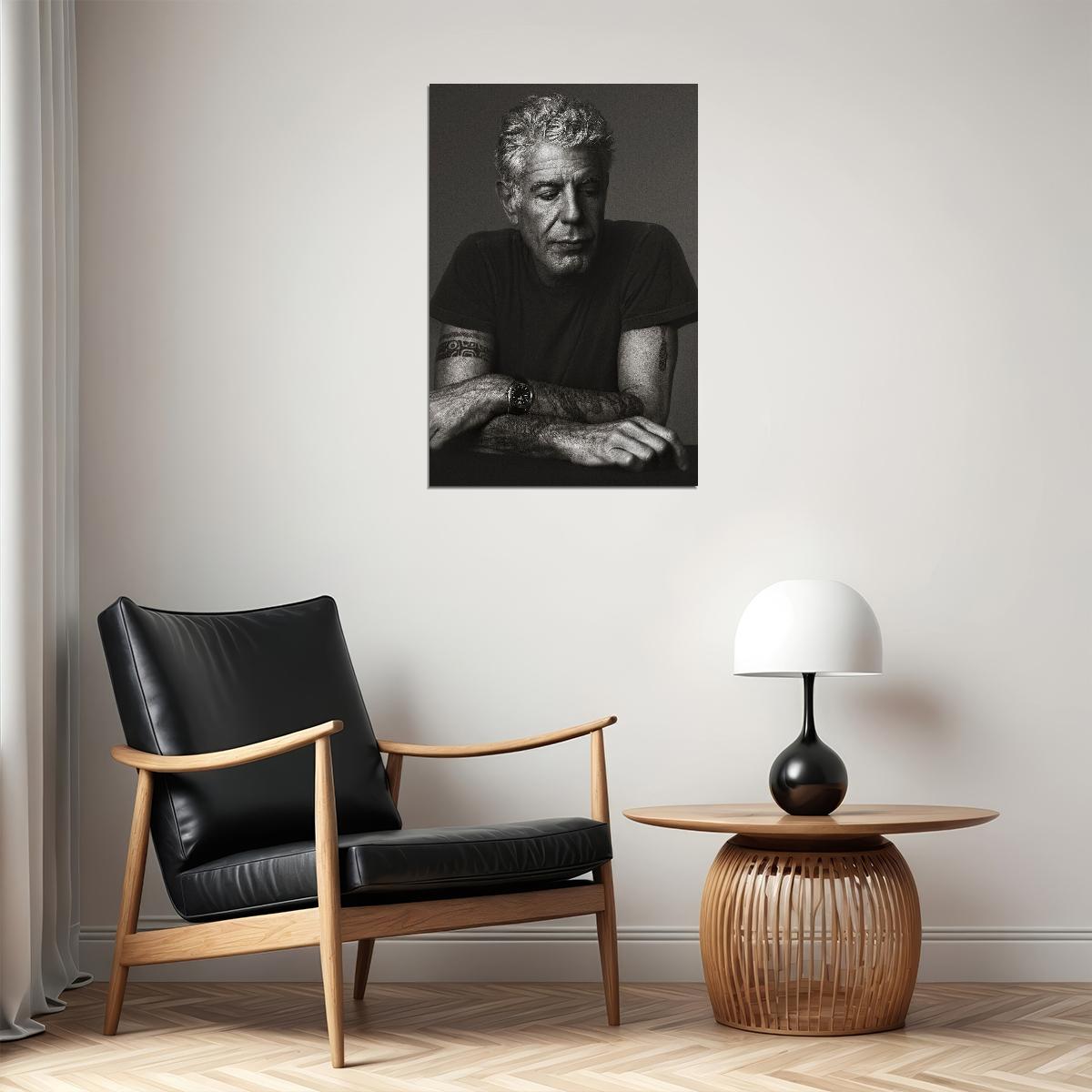 Anthony Bourdain Poster Celebrity Chef Wall Art Travel Host Print