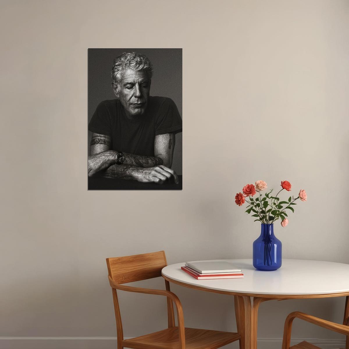 Anthony Bourdain Poster Celebrity Chef Wall Art Travel Host Print