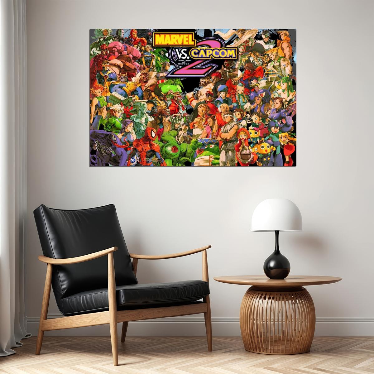 Marvel Vs. Capcom 2 Video Game Poster Gamer Wall Art