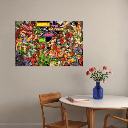 Marvel Vs. Capcom 2 Video Game Poster Gamer Wall Art