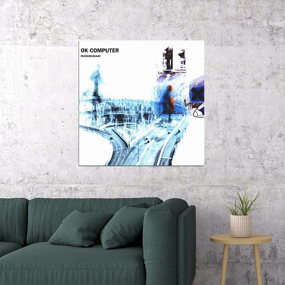 Radiohead Ok Computer Album Cover Art Alternative Rock Music Poster Band Wall Print