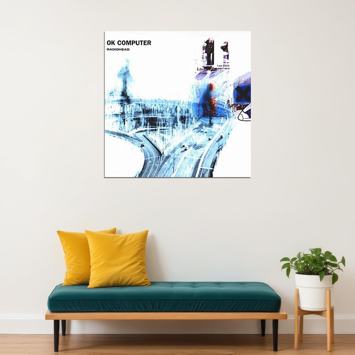 Radiohead Ok Computer Album Cover Art Alternative Rock Music Poster Band Wall Print