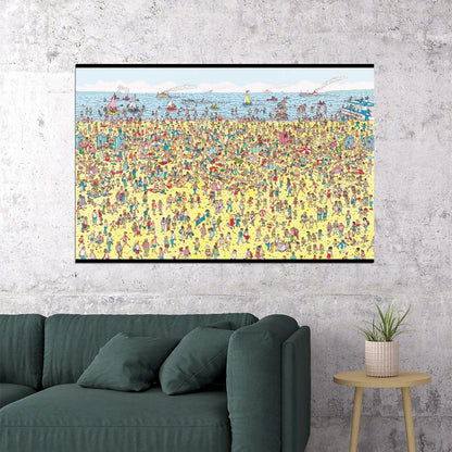 Where's Waldo Children's Illustration Kids Poster - xonomax