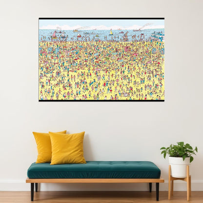 Where's Waldo Children's Illustration Kids Poster - xonomax