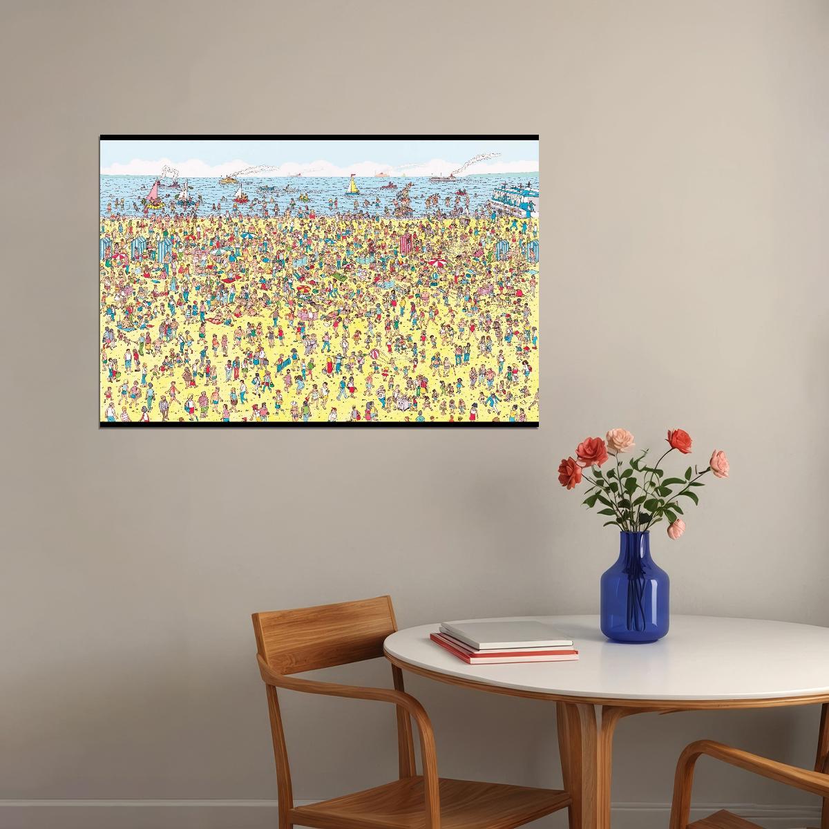 Where's Waldo Children's Illustration Kids Poster - xonomax