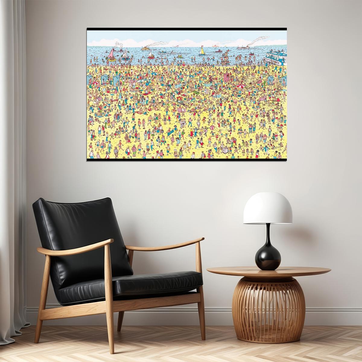 Where's Waldo Children's Illustration Kids Poster - xonomax
