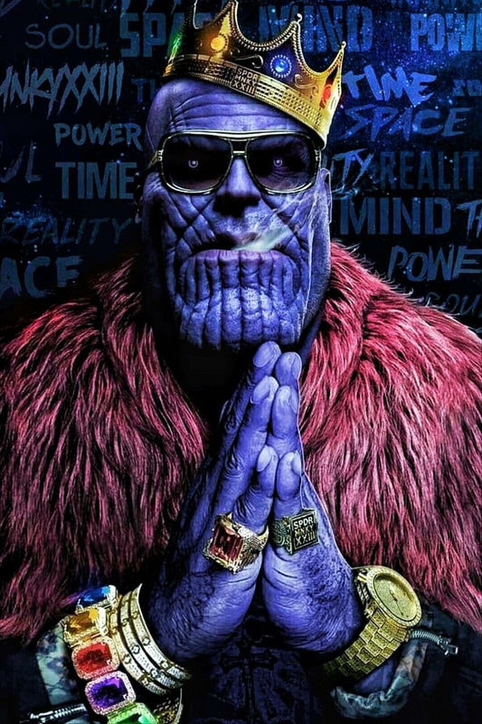 Thanos Marvel Movie Poster Iconic Supervillain Art Print