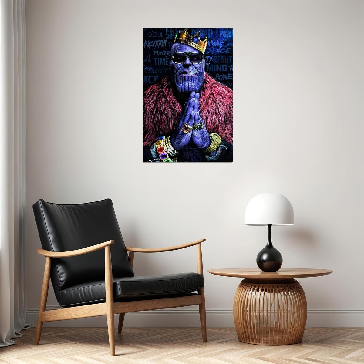 Thanos Marvel Movie Poster Iconic Supervillain Art Print