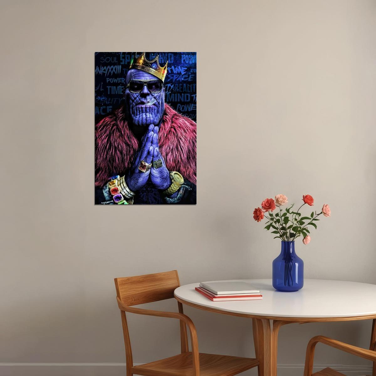 Thanos Marvel Movie Poster Iconic Supervillain Art Print