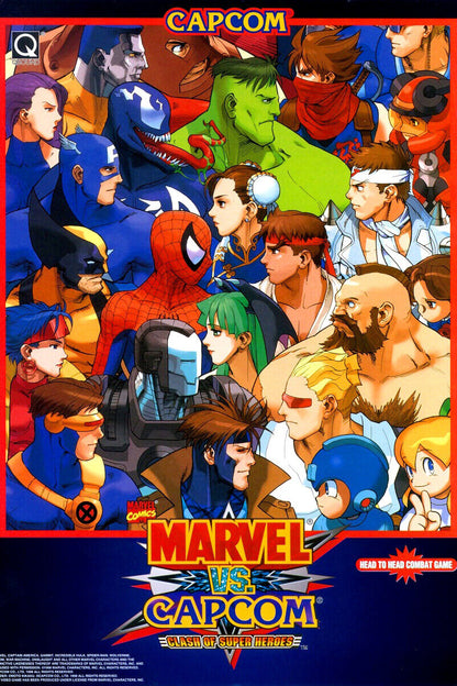 Marvel Vs. Capcom Video Game Poster Gamer Wall Art