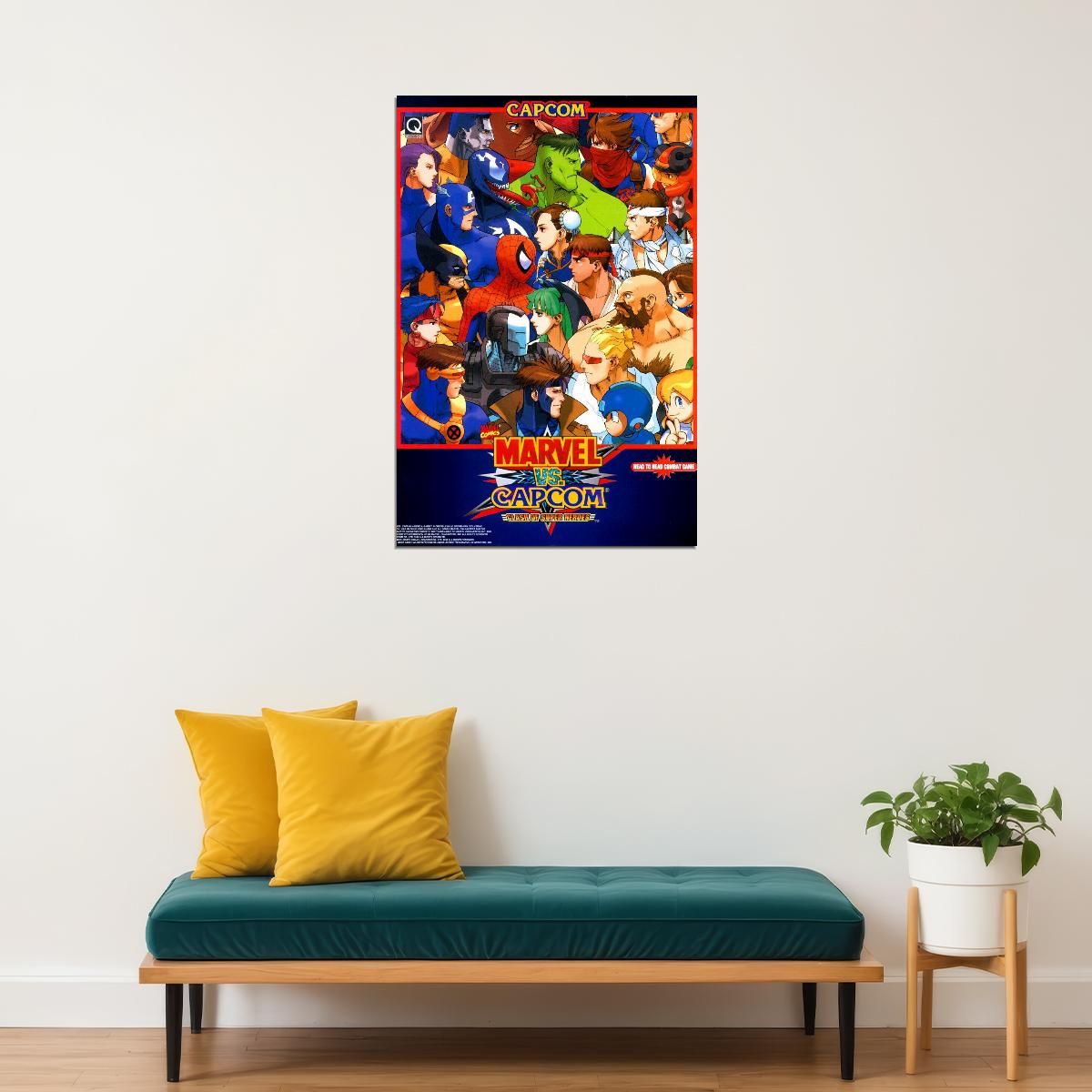 Marvel Vs. Capcom Video Game Poster Gamer Wall Art