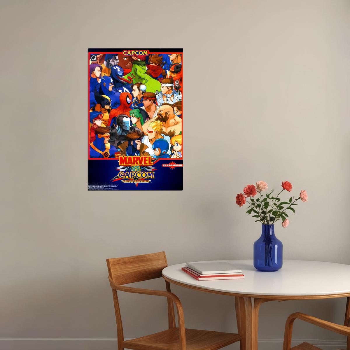 Marvel Vs. Capcom Video Game Poster Gamer Wall Art