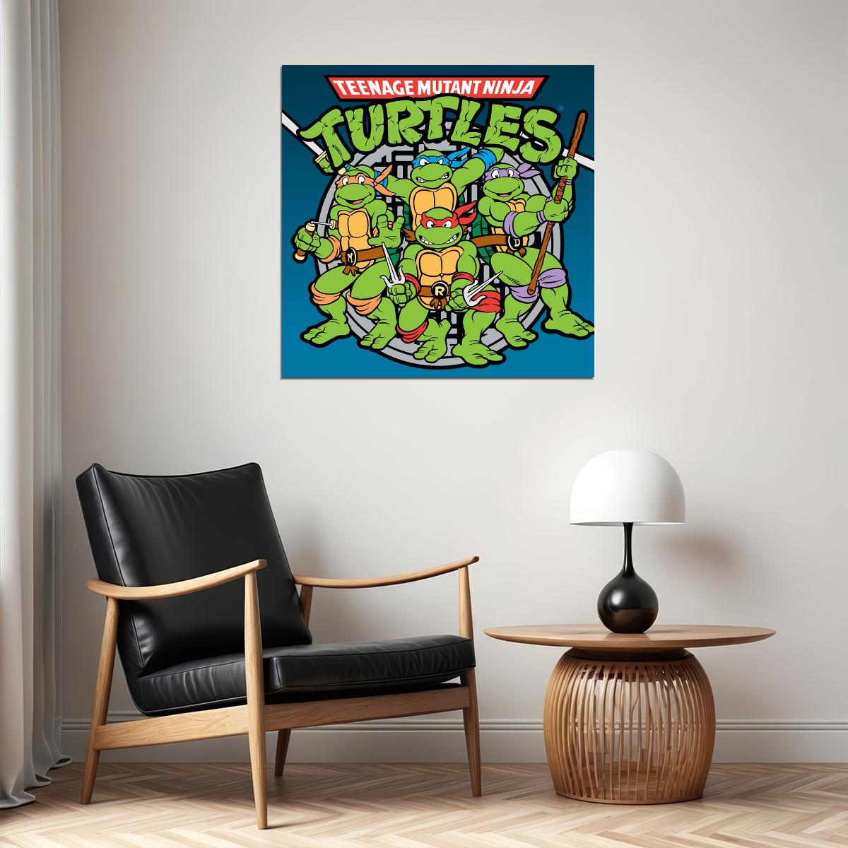 Teenage Mutant Ninja Turtles Tv Show Movie Poster Iconic Animated Heroes Wall Art - xonomax