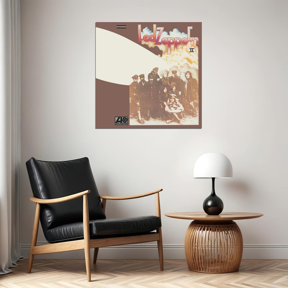 Led Zeppelin Ii Album Cover Art Music Poster Rock Band Wall Print