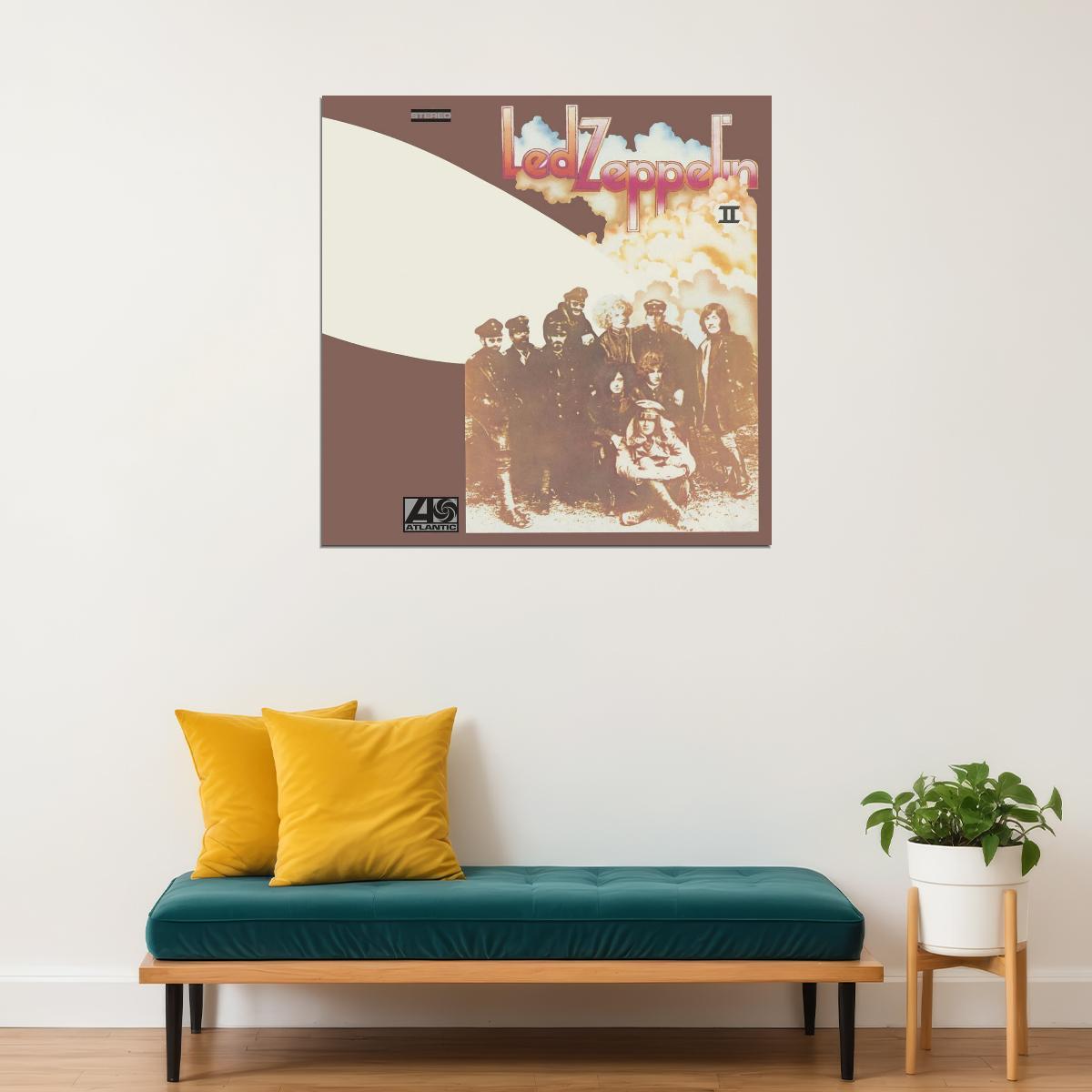 Led Zeppelin Ii Album Cover Art Music Poster Rock Band Wall Print