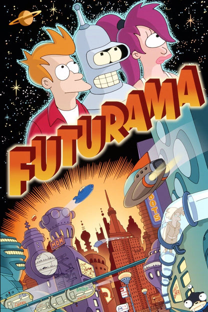 Futurama Animated Series Poster Comedy Sci-fi Wall Art Matt Groening Print