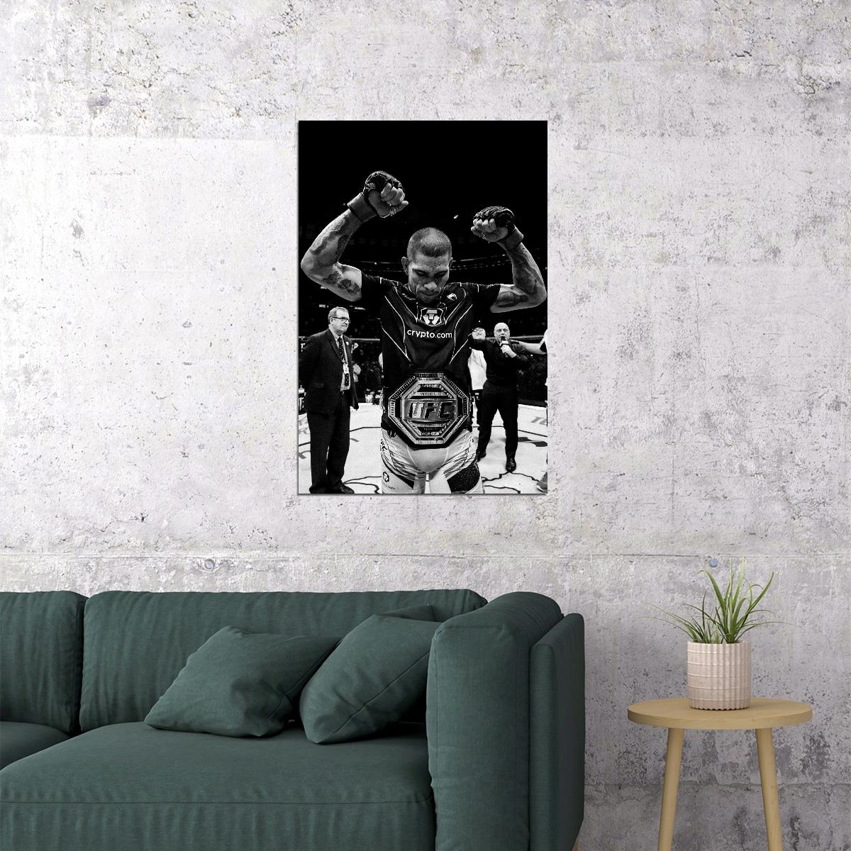 Alex Pereira Poster Mma Fighter Wall Art Ufc Champion Sports Print