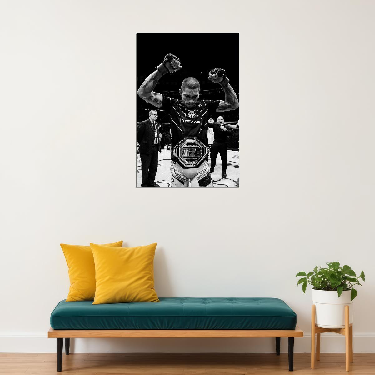 Alex Pereira Poster Mma Fighter Wall Art Ufc Champion Sports Print