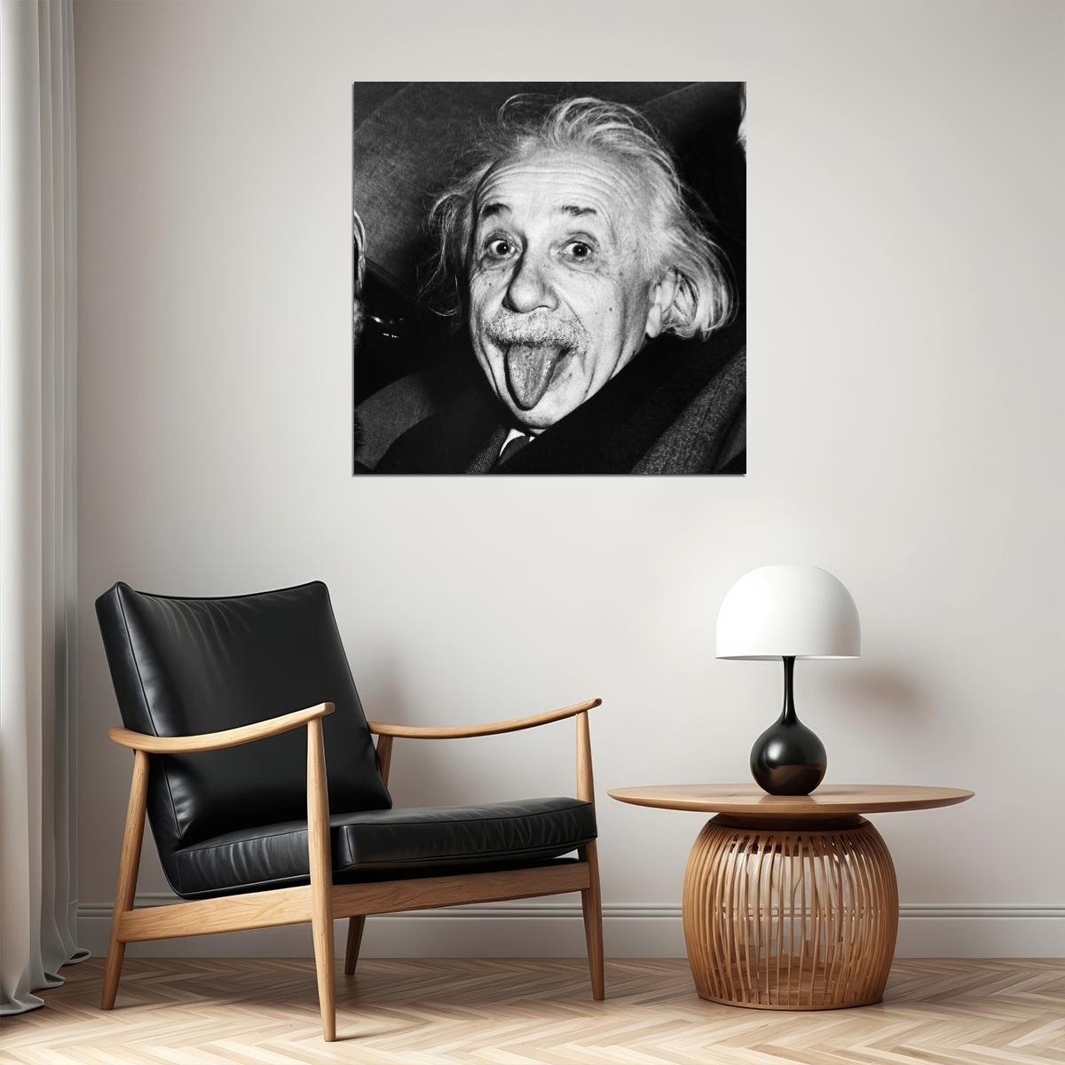 Albert Einstein Poster Theoretical Physicist Wall Art Science Icon Print