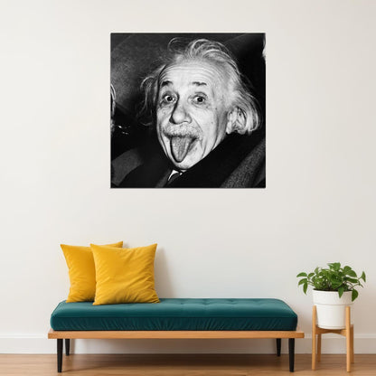 Albert Einstein Poster Theoretical Physicist Wall Art Science Icon Print