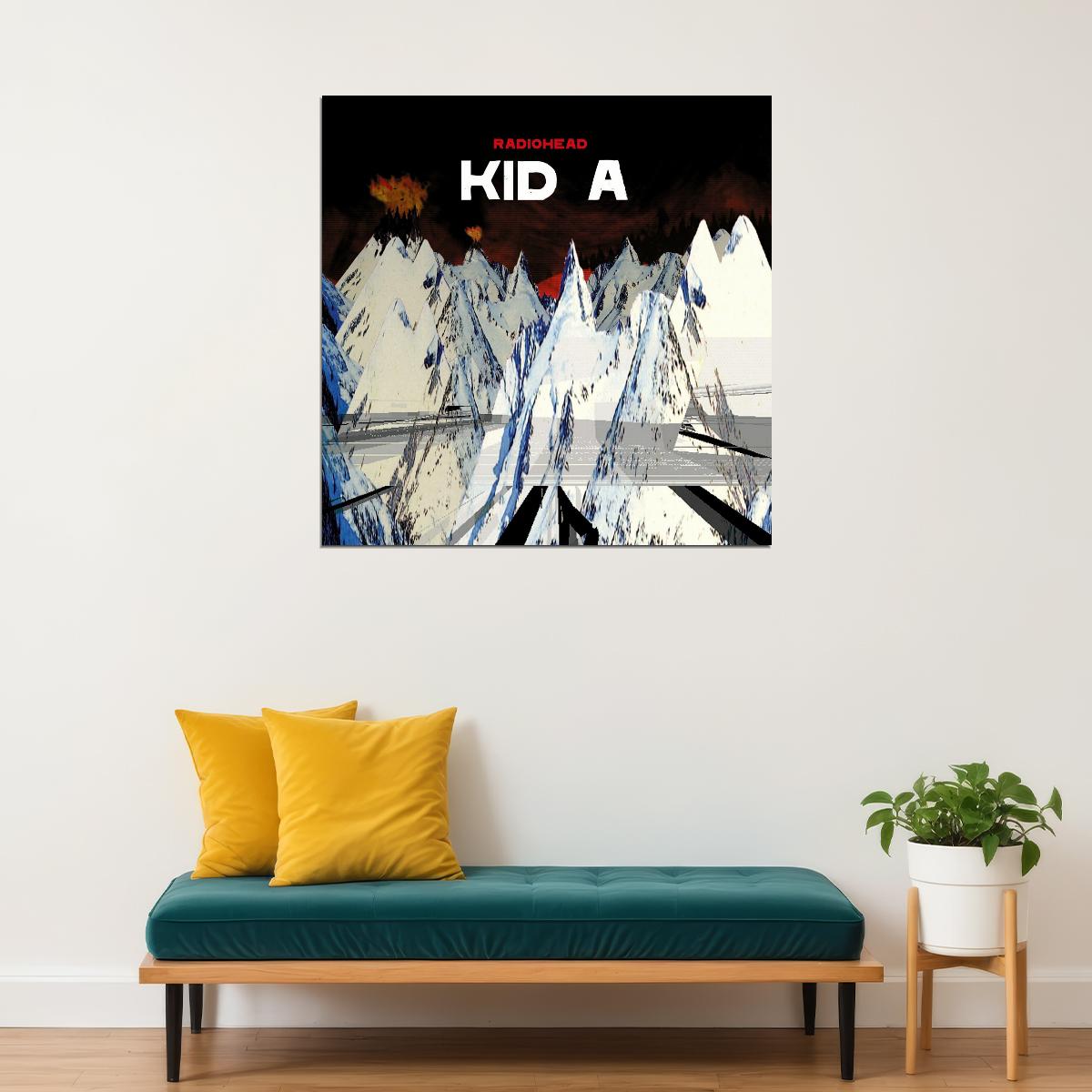 Radiohead Kid A Album Cover Art Alternative Rock Music Poster Band Wall Print - xonomax