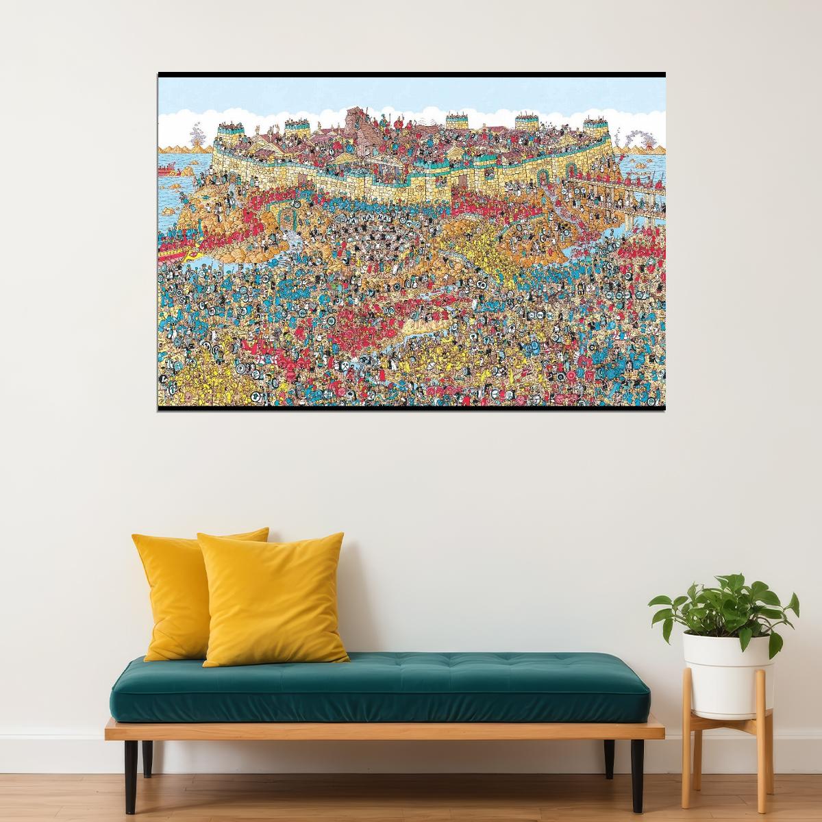 Where's Waldo Children's Illustration Kids Poster - xonomax