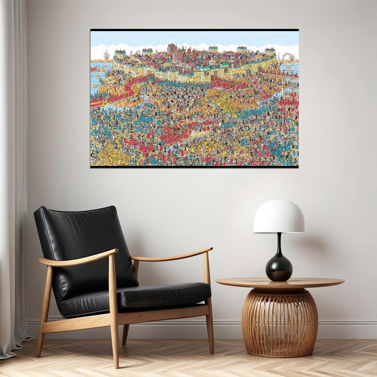 Where's Waldo Children's Illustration Kids Poster - xonomax