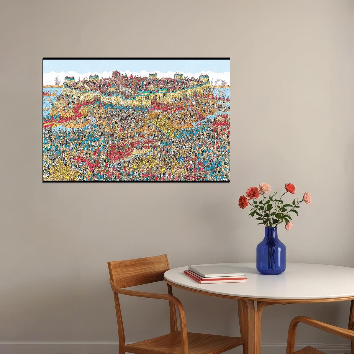 Where's Waldo Children's Illustration Kids Poster - xonomax