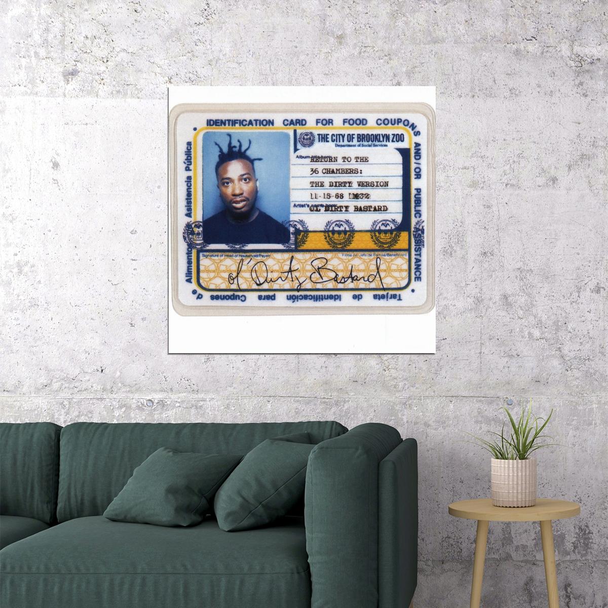 Ol' Dirty Bastard Wu-tang Odb Music Poster Rap Hip-hop Artist Wall Print