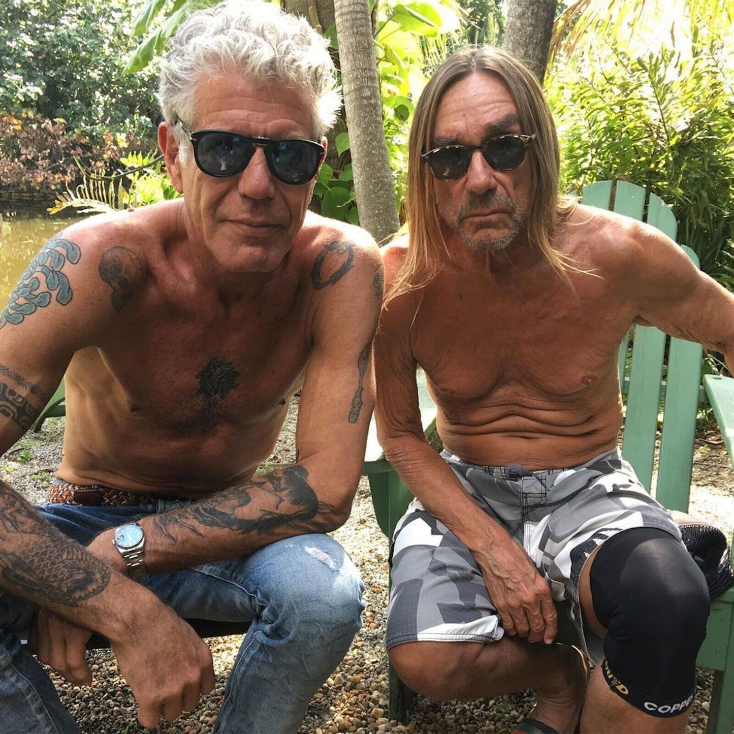 Anthony Bourdain & Iggy Pop Poster Celebrity Chef And Musician Wall Art Iconic Duo Print