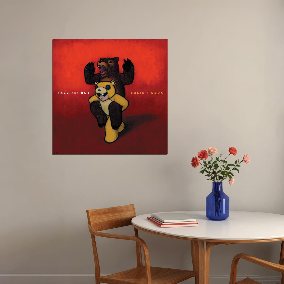 Fall Out Boy Folie à Deux Album Cover Art Rock Music Poster Band Print