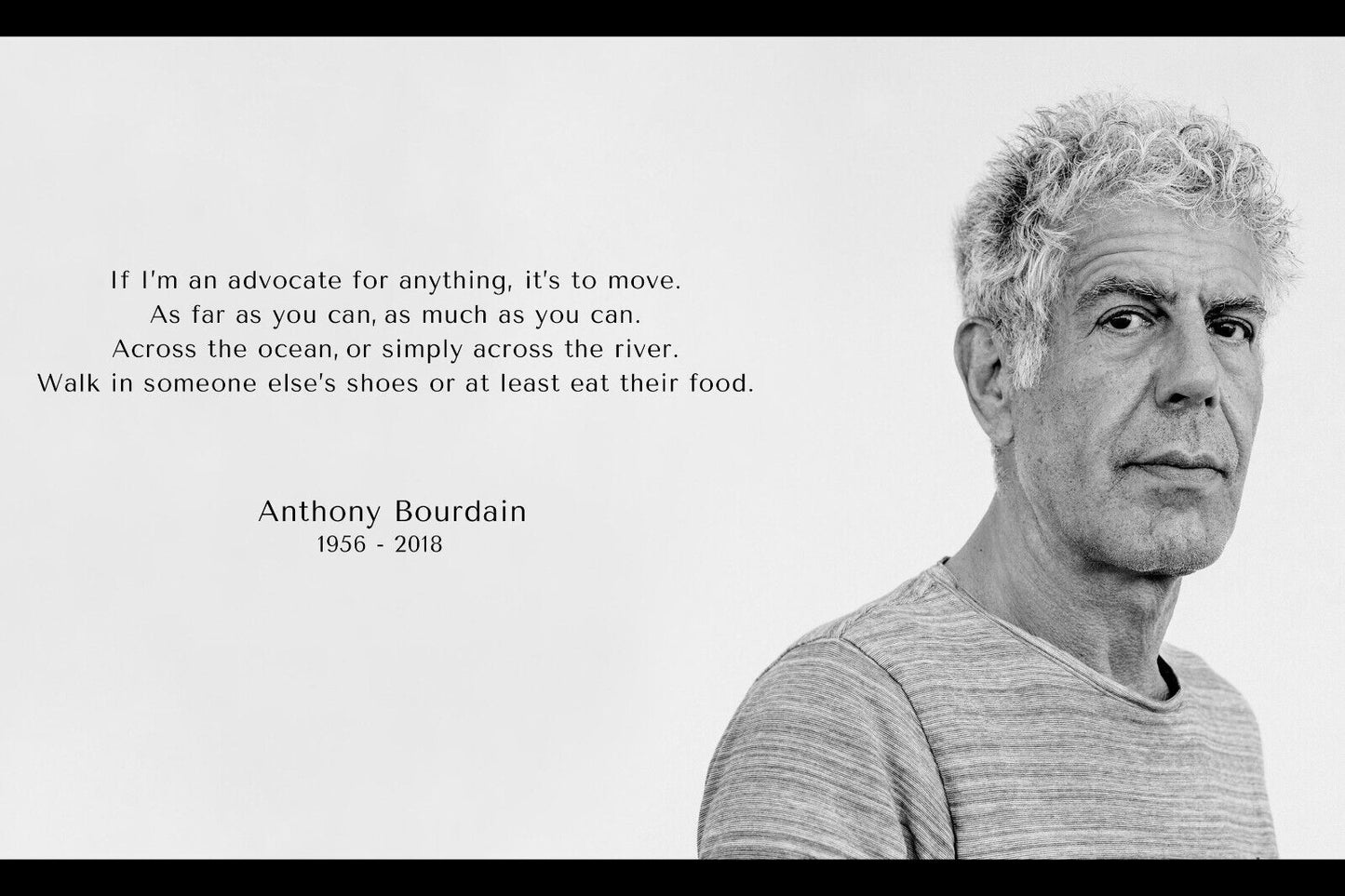 Anthony Bourdain Poster Celebrity Chef Wall Art Travel Host Print