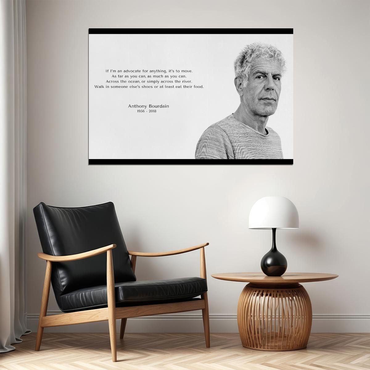 Anthony Bourdain Poster Celebrity Chef Wall Art Travel Host Print