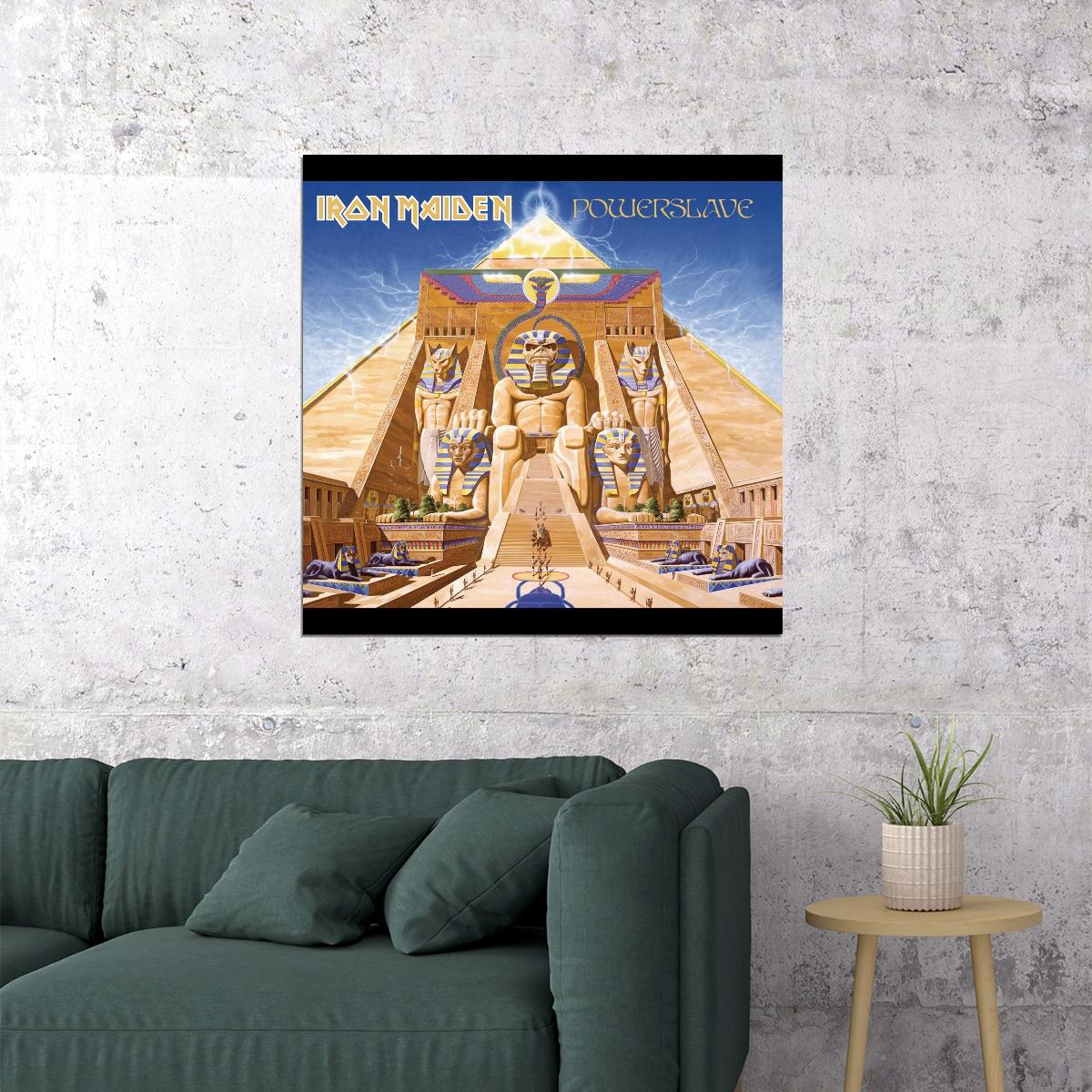 Iron Maiden Powerslave Album Cover Art Heavy Metal Music Poster Rock Band Music Print