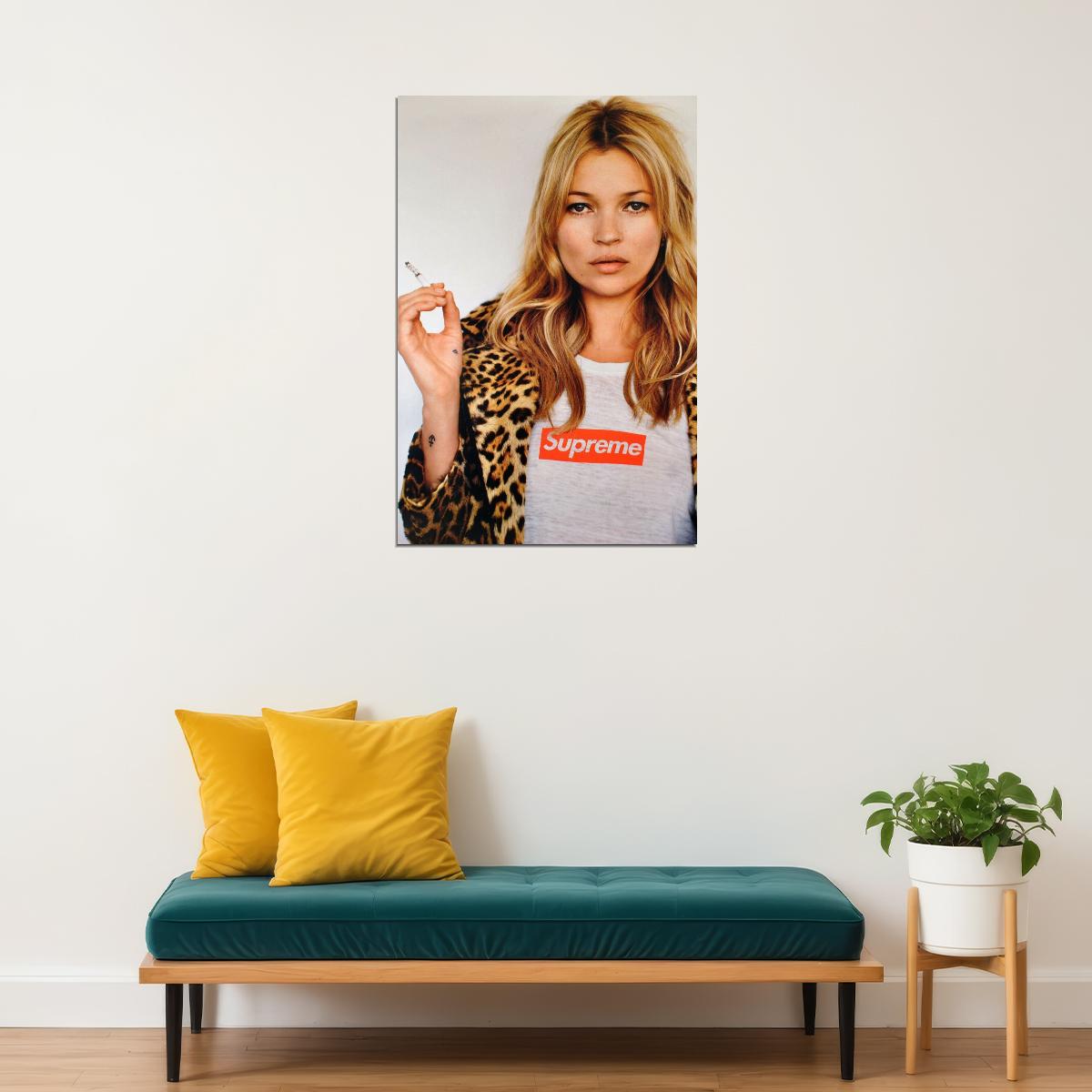 Kate Moss Fashion Model Poster Iconic Wall Art