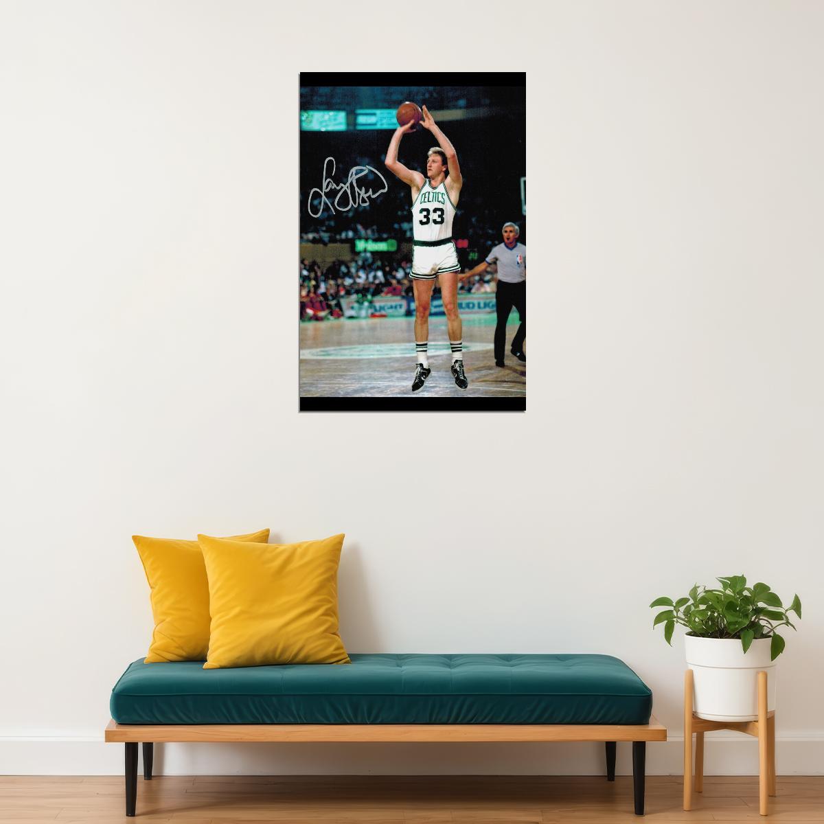 Larry Bird Poster Nba Basketball Legend Motivational Sports Print - xonomax