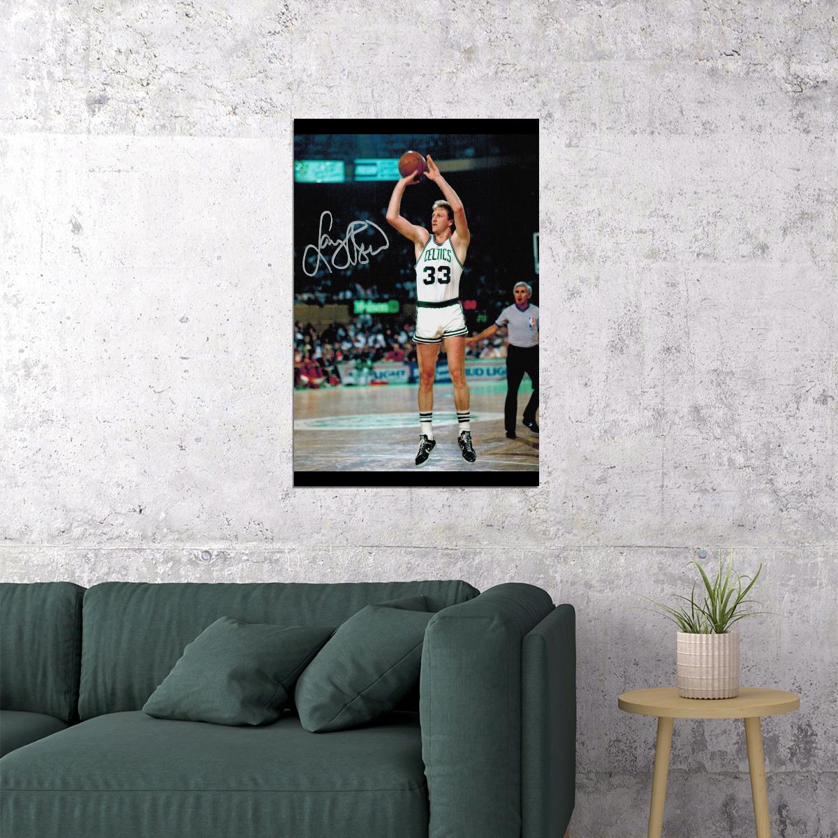 Larry Bird Poster Nba Basketball Legend Motivational Sports Print - xonomax
