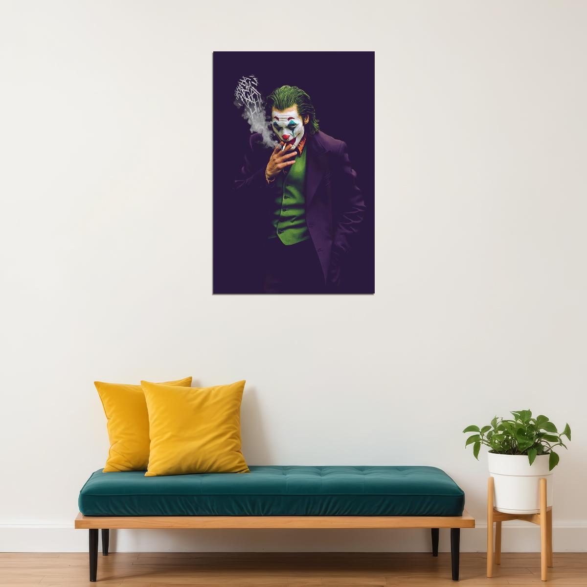 Joker Movie Poster 2019 Joaquin Phoenix Iconic Dc Villain Art Print