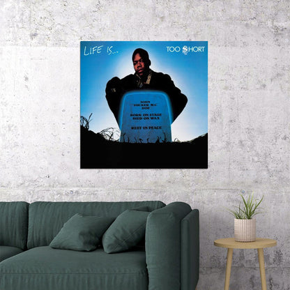 "too Short Too $hort Album Cover Art Rap Music Poster Iconic Hip Hop Artist Print